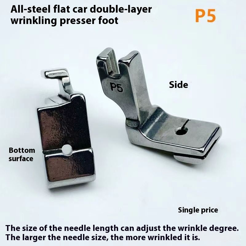 Machine d'ordinateur industriel Flat Wrinkle Presser Pied à coudre accessoires