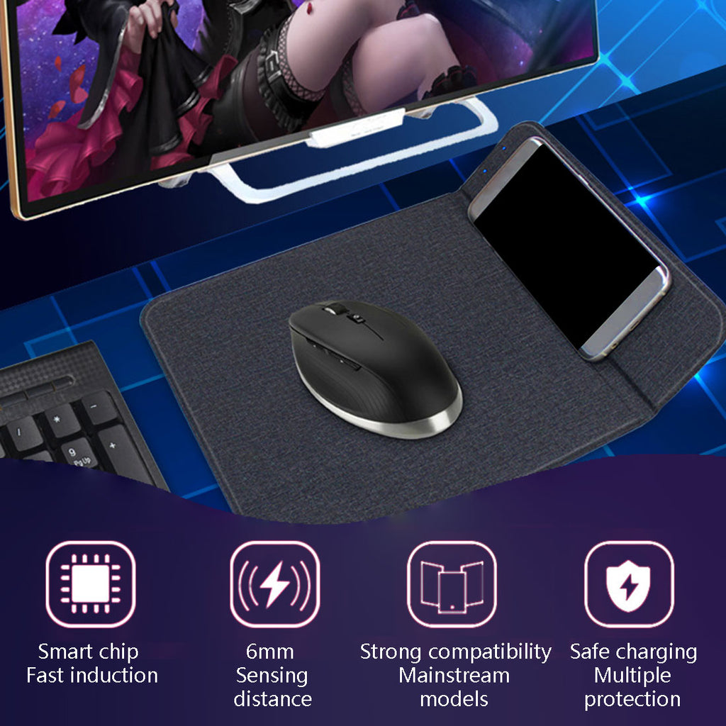 2 In1 Support de charge sans fil de la souris Chargeur Support de charge antidérapant de la souris