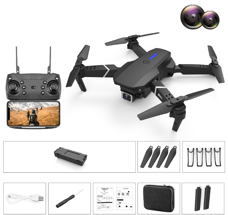 Jouet d'avion 4K Pixel double caméra