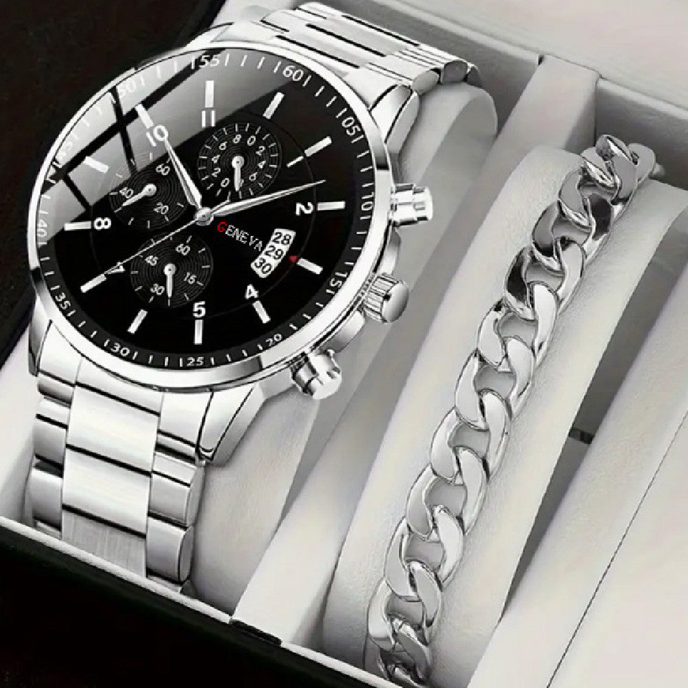 Montre en acier pour hommes tempérament de mode