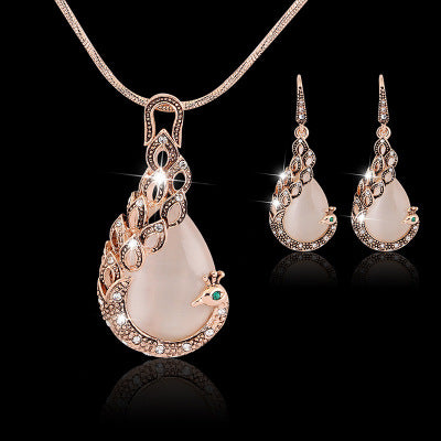 Ensemble de bijoux de paon
