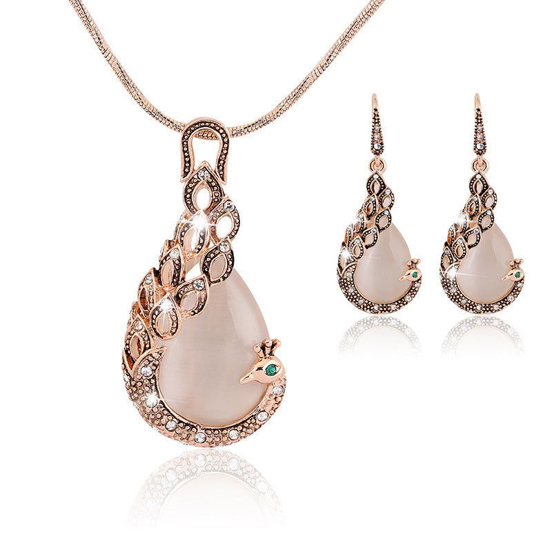 Ensemble de bijoux de paon