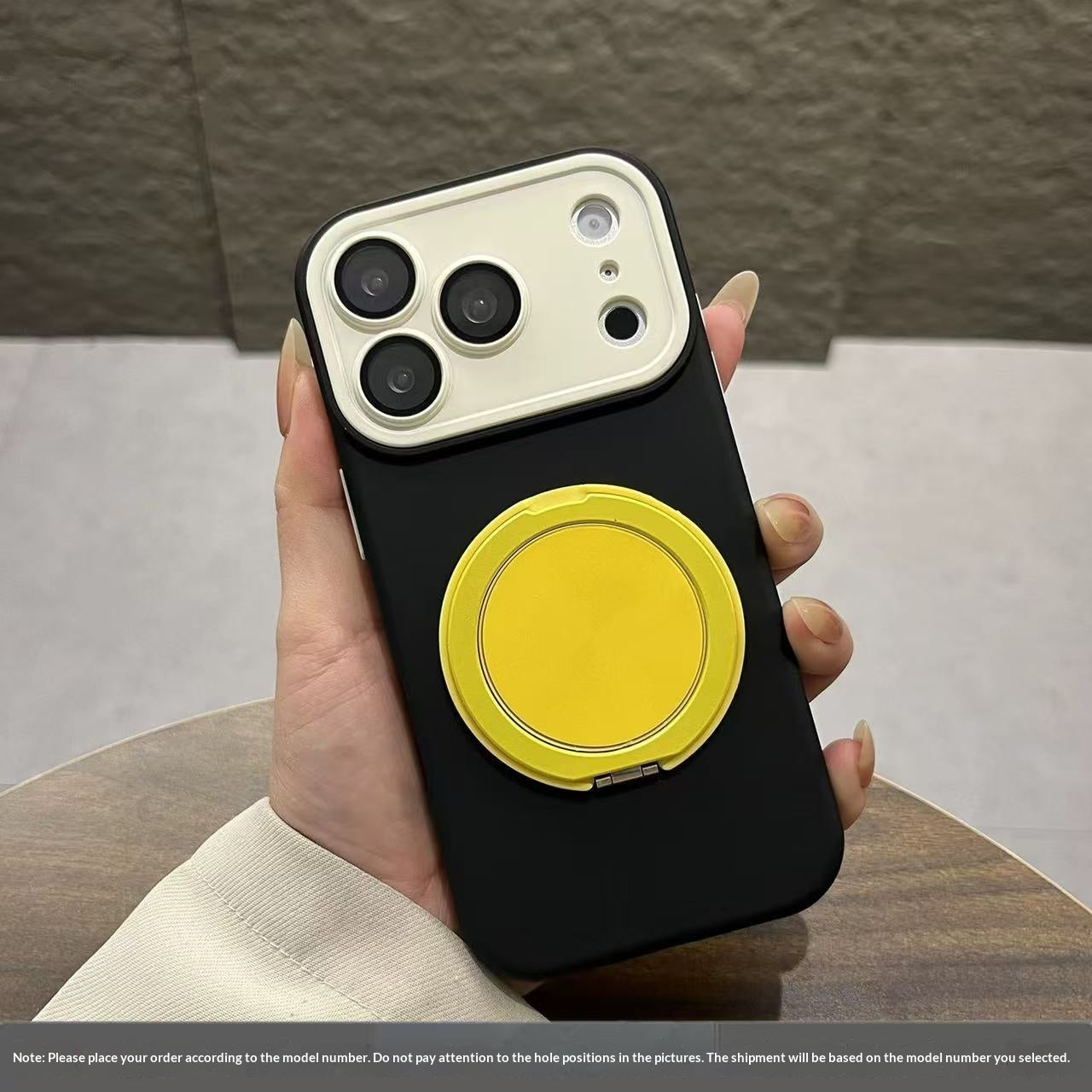 Boîtier de téléphone à boucle ronde en bloc de couleur