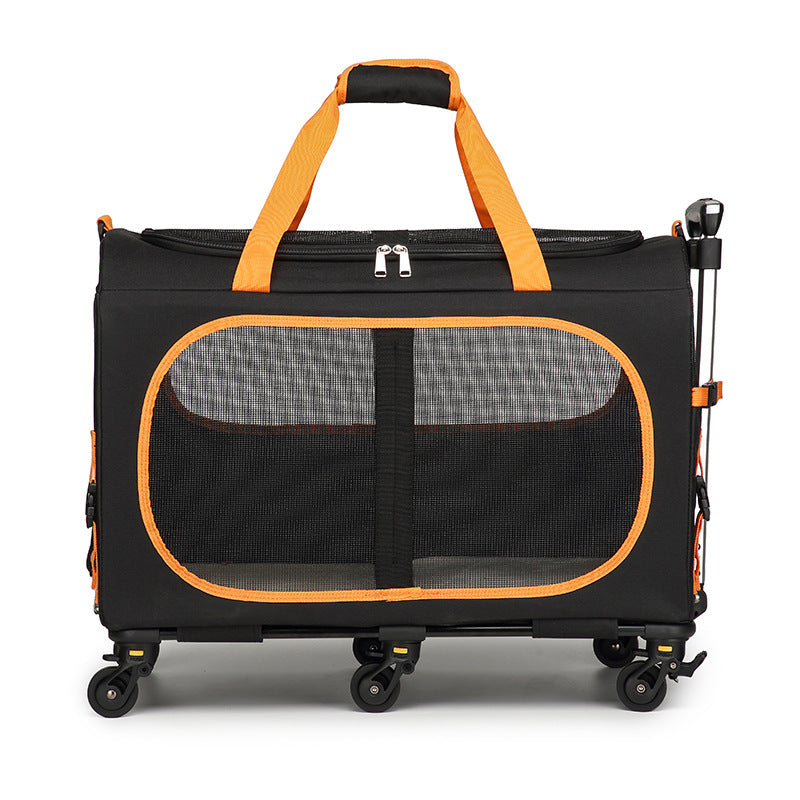 Chariot de transport multi-animaux avec sangle d'épaule et poignée pour chats et petits chiens