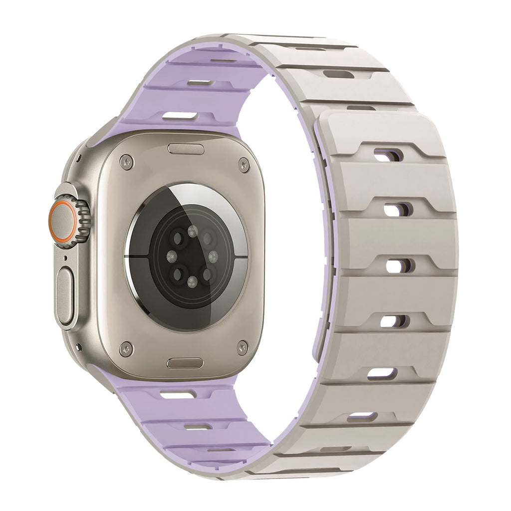 Two-tone magnetic silicone bracelet