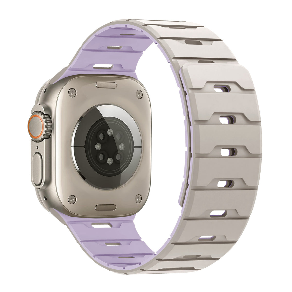 Two-tone magnetic silicone bracelet