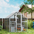 Grand poulet en bois avec couverture imperméable et anti-UV