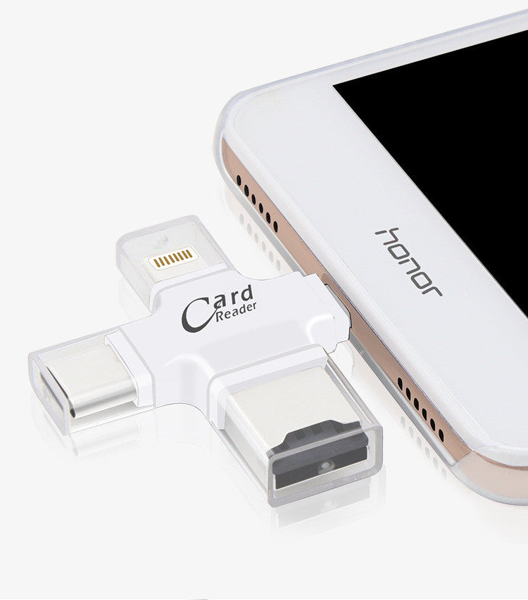 Lecteur de cartes de téléphone mobile multifonctions quatre en un