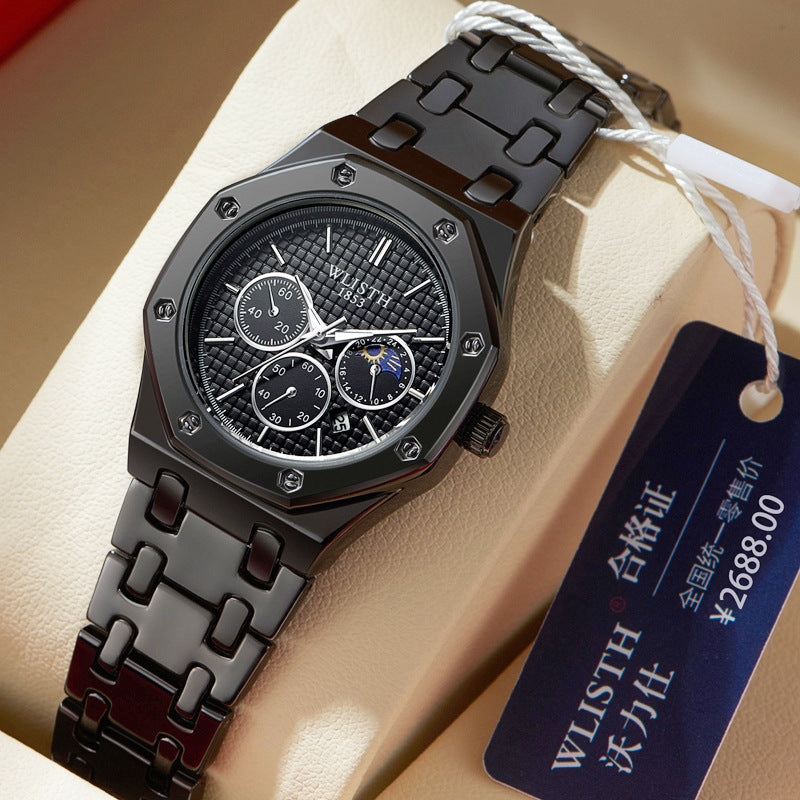 Calendrier des bracelets en acier lumineux pour montre pour femme