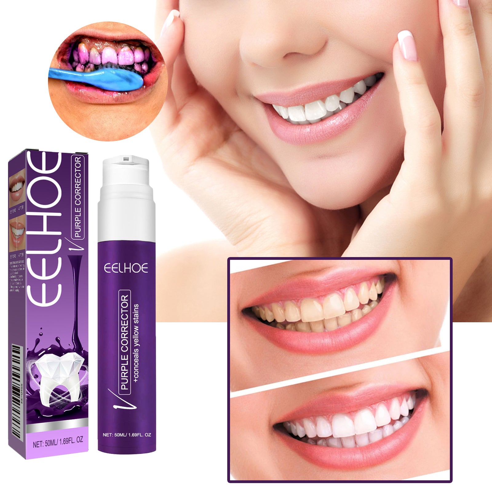 V34 Purple Dentifrice 50ml 1 boîte