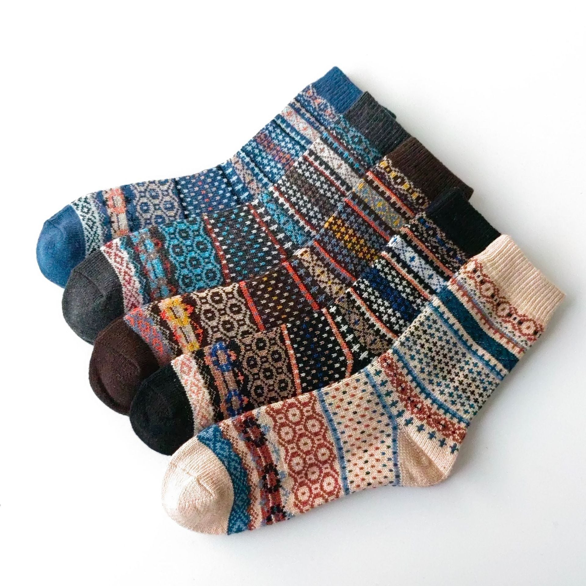 Chaussettes homme Vintage style ethnique Chaussettes en laine pour l'hiver