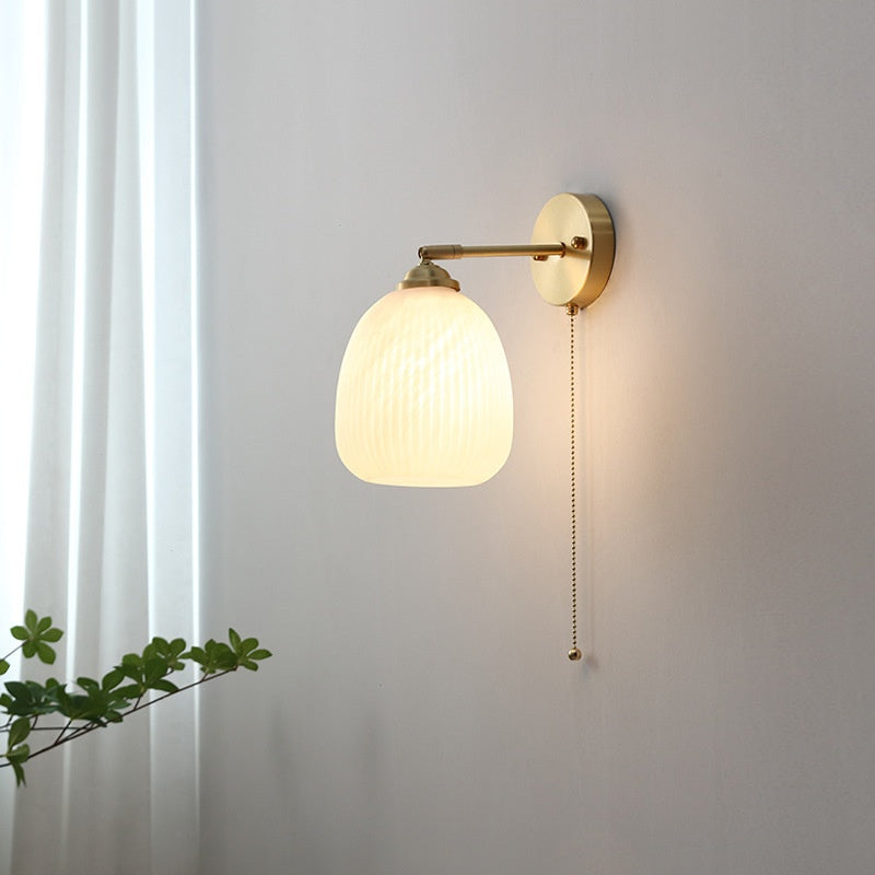 Lampe murale de couleur cuivre nordique style japonais Fond artistique mural lumière décorative