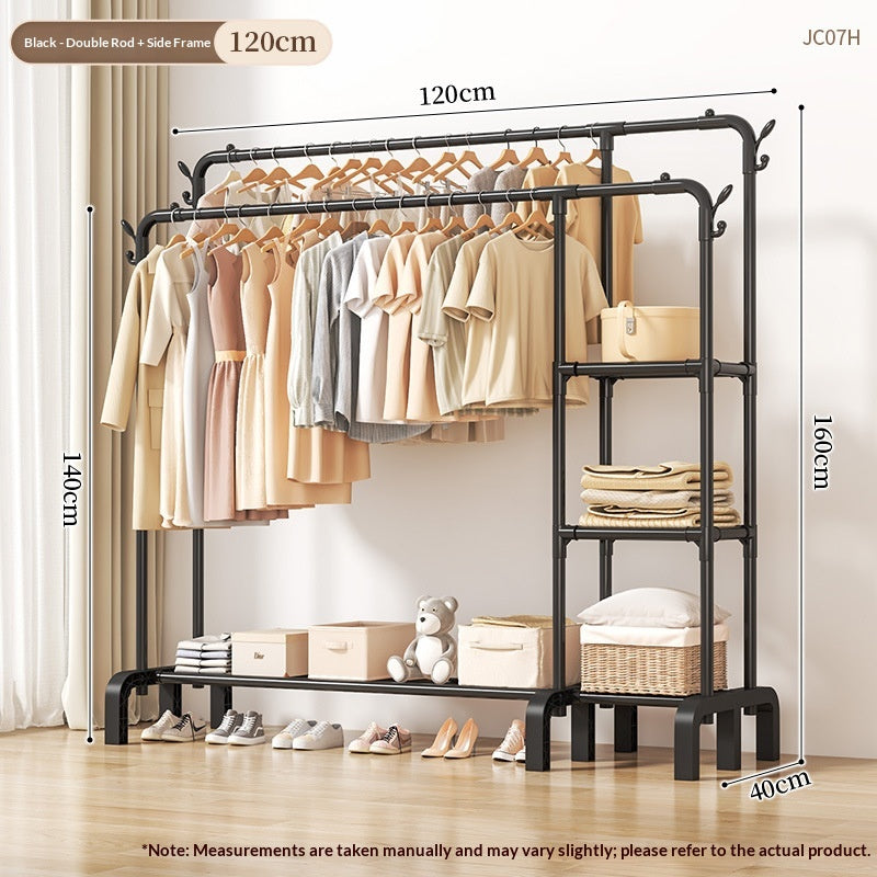 Séchage Rack Etage Chambre Chambre à coucher Hanger Intérieur Balcon Ménage Simple Vêtements Rack Plus Th