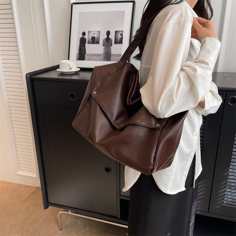 Élégant sac de navette Chic texturé épaulette