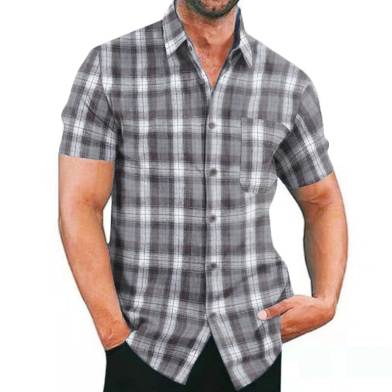 Men's dyed and woven leather shirt