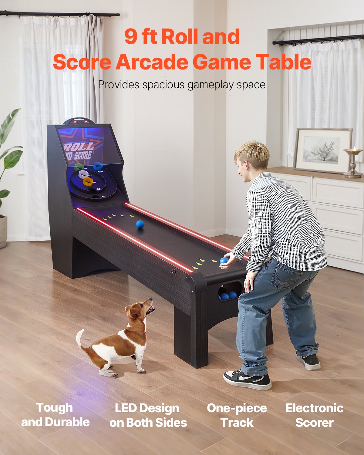 VEVOR 9' Roll and Score Classic Arcade Table de jeu
