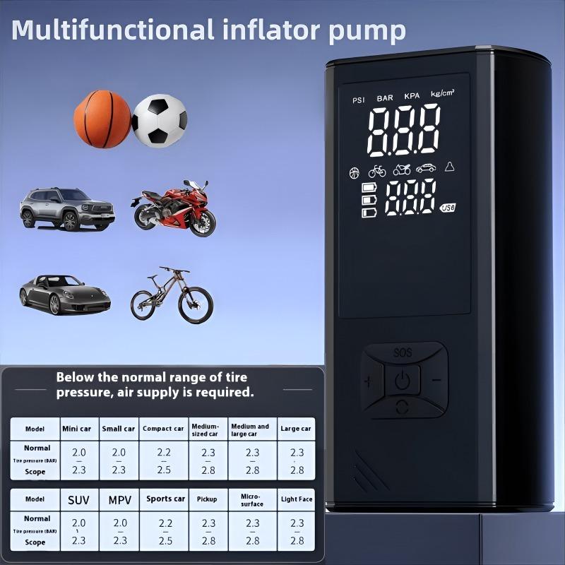 Gonflateur de pneus de voiture sans fil portable adapté aux voitures