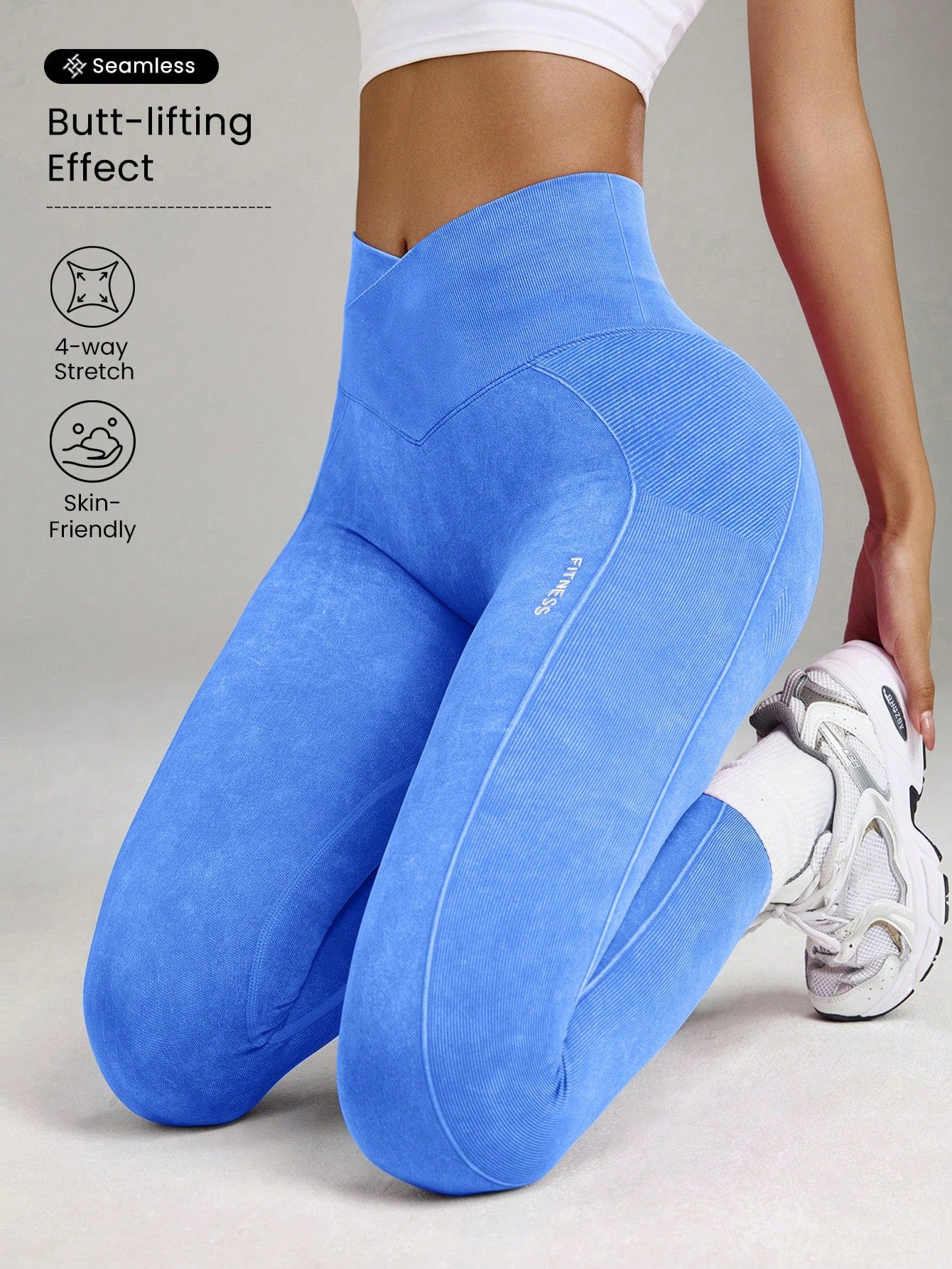 Pantalons de yoga serrés sans couture à lame de sable