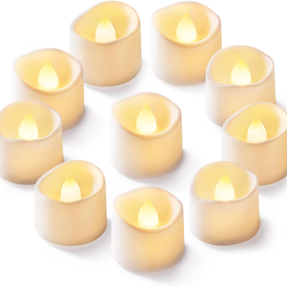 Bougies de lumière de thé LED sans flamme 24 Pack de batterie
