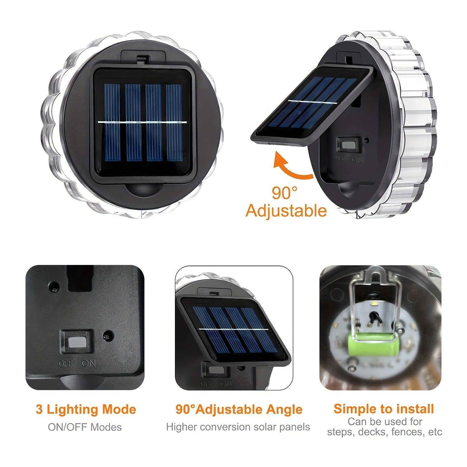 Extérieur Cour LED solaire Petal lumière murale