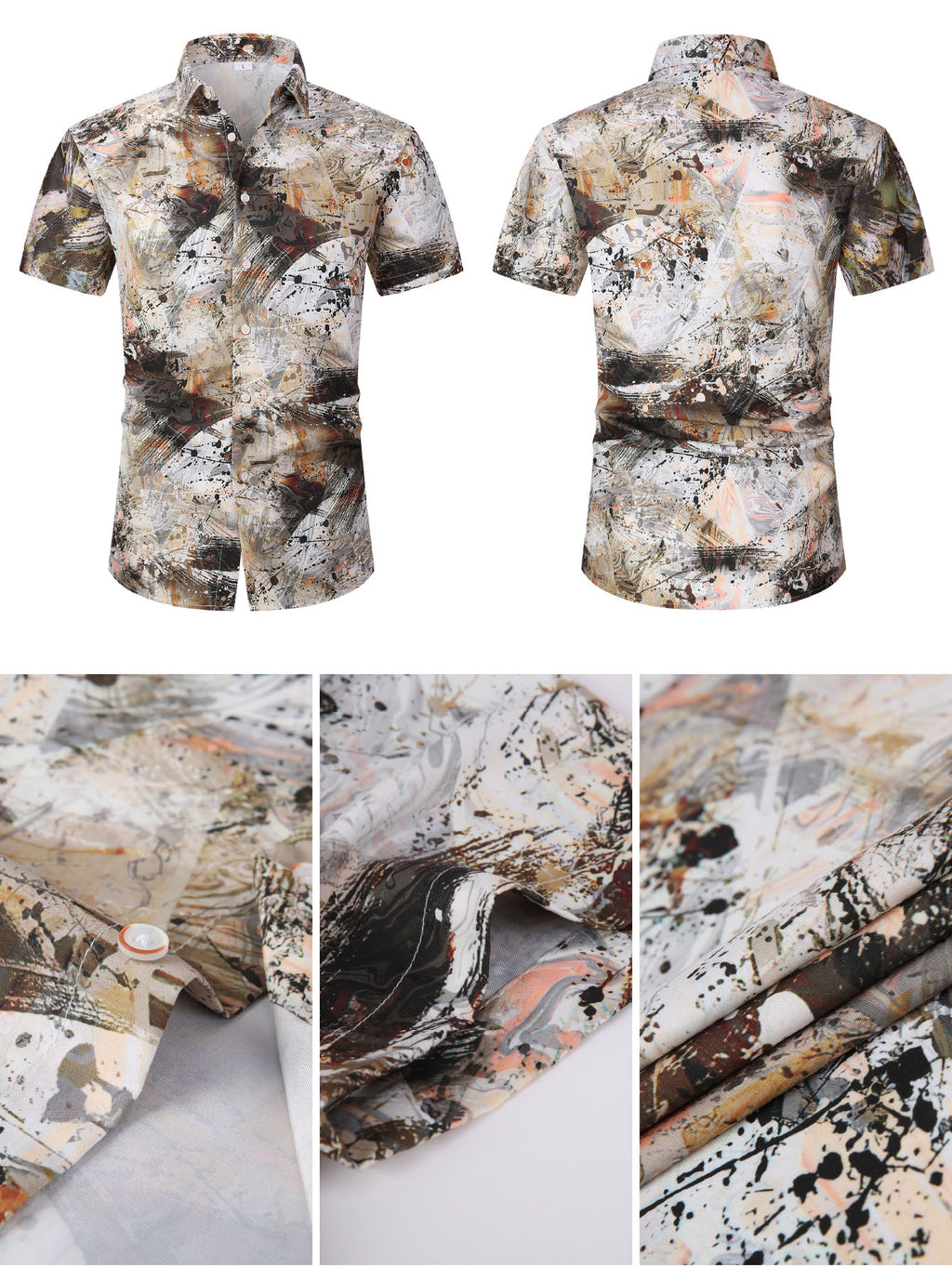 Chemise Hawaïenne Homme imprimé coloré pour les vacances