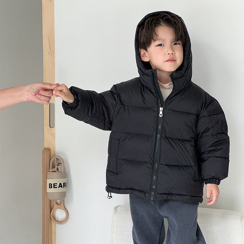 Garçons et filles d'hiver Épaisseur Veste à capuche