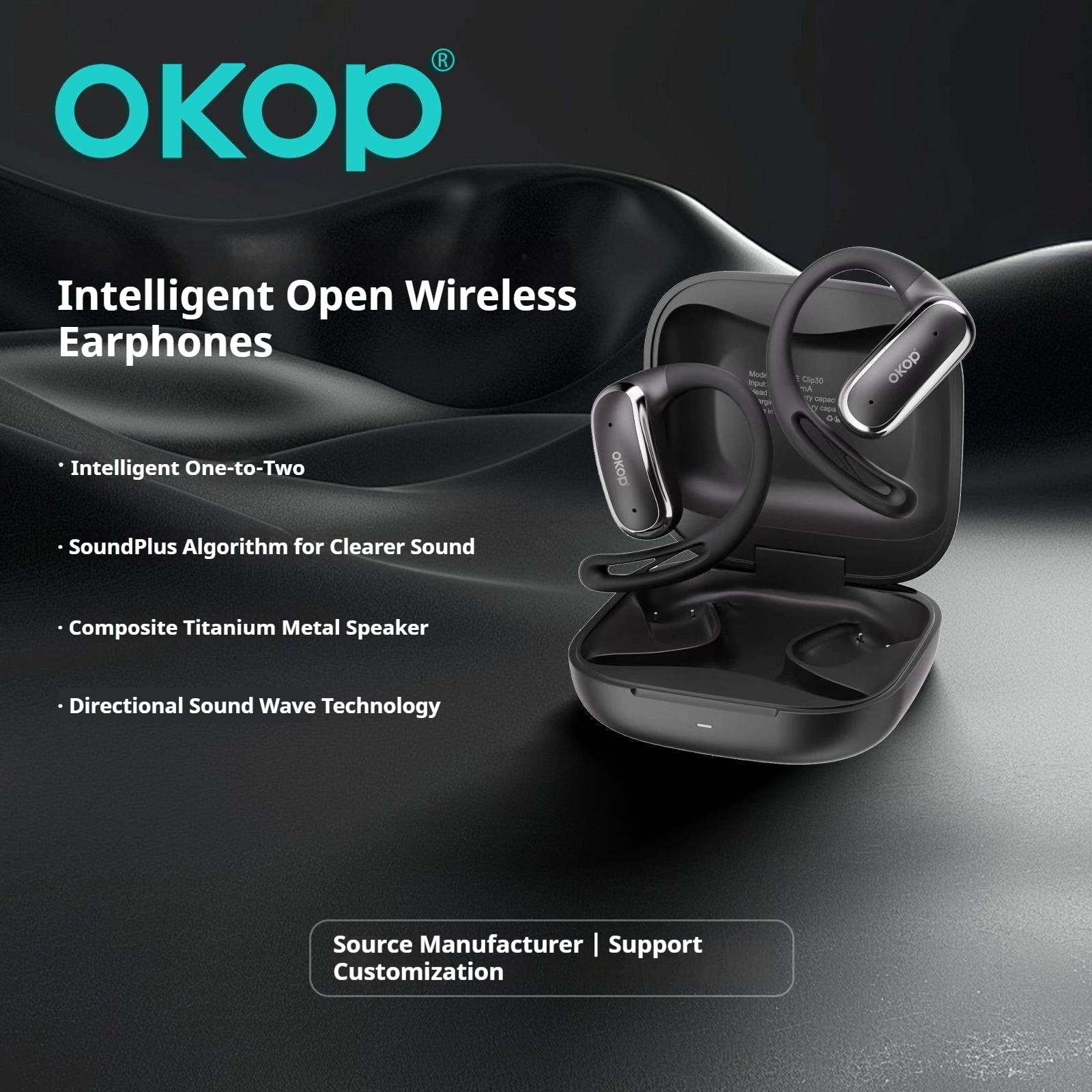 KP-213 Casque Bluetooth ouvert OWS Smart Bruit Annulation Connexion multipoint 1