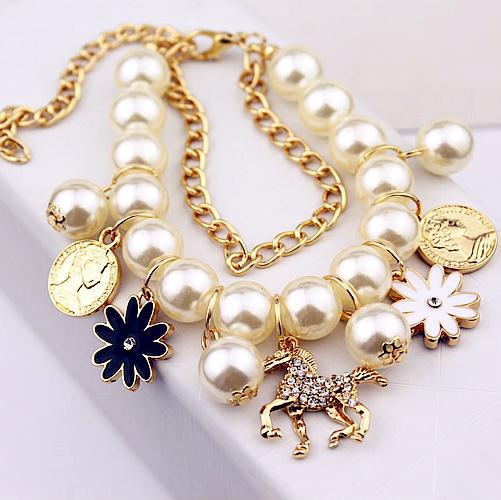 Bracelet de fleurs de perles