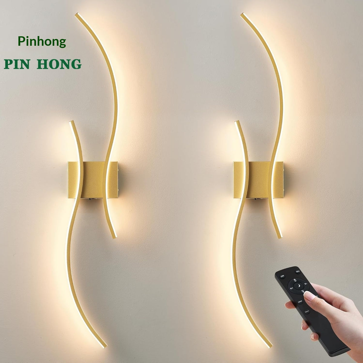 Ultra longue durée de vie de la batterie Lampe murale de salon de trois couleurs dimmable