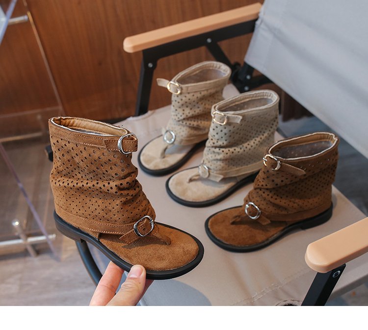 Sandales de filles en dentelle de style français