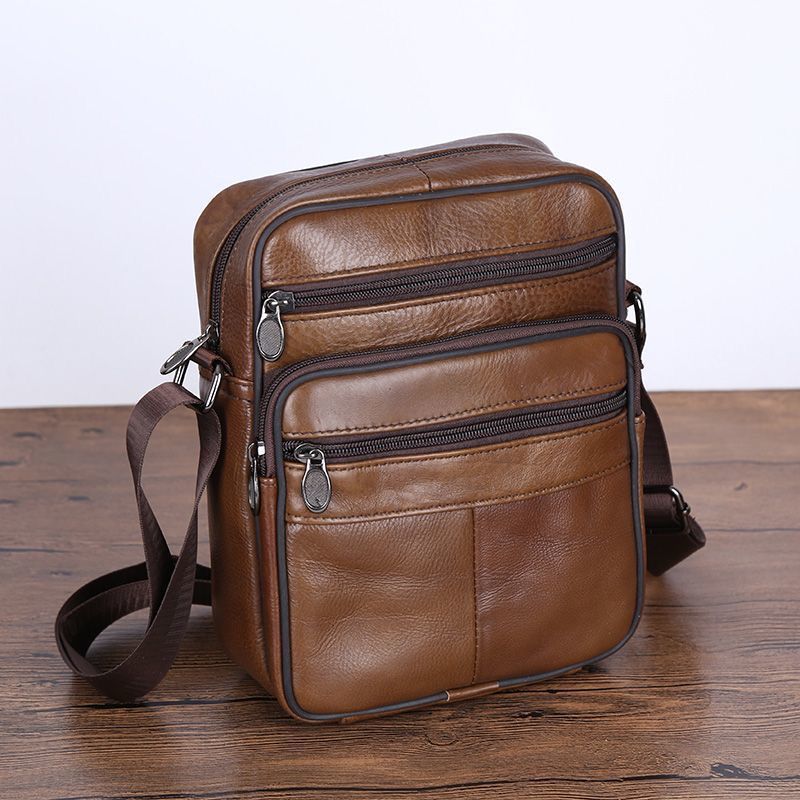 Sac d'épaule en cuir homme Casual et élégant design de corps croisés