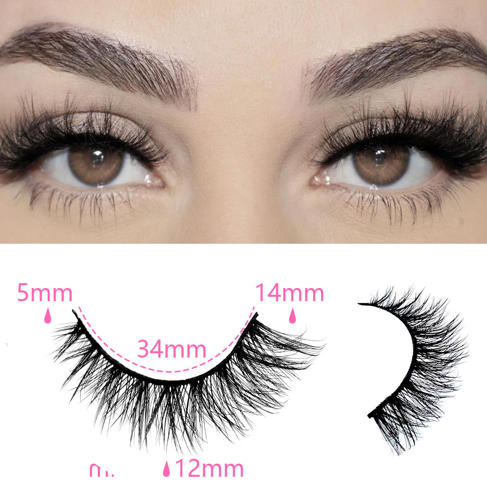 Les faux cils 3D sont multicouches