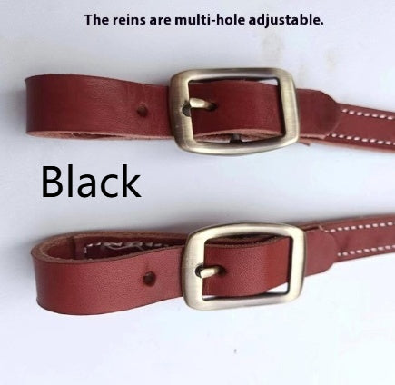 Cheval Halter Pure Cowhide Équipement Dragon Couverture métal Buckle Élégant