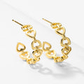 Minimalist Love Lettre D Boucles d'oreilles Bracelet