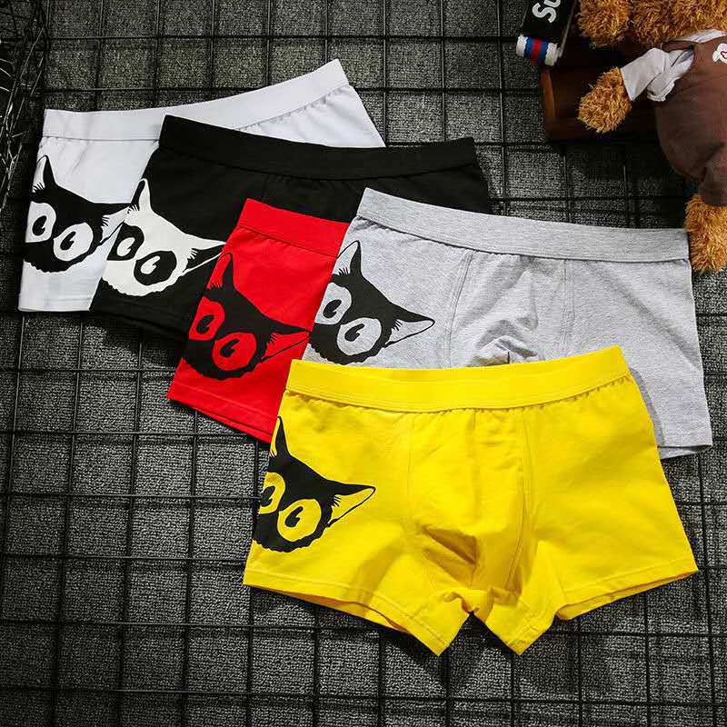 Boxers tendance et confortable en coton de dessin animé homme imprimé