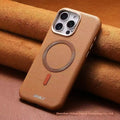 Triangle Shield Magnétique Suction Téléphone Case 15 Business All-inclusive Drop-resistant Leath