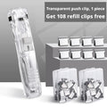 Clip poussoir clair blanc