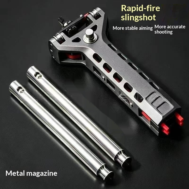 Alloy Metal Magazine Outdoor Shooting Charge automatique Slingshot