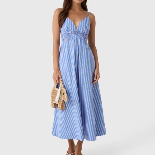 Robe Fashionable Deep-V-neck European and American Womens