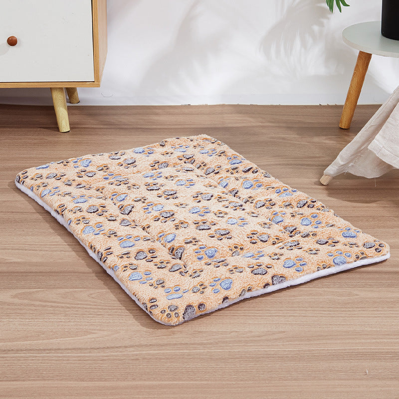 Tapis de lit de chien en peluche chaude