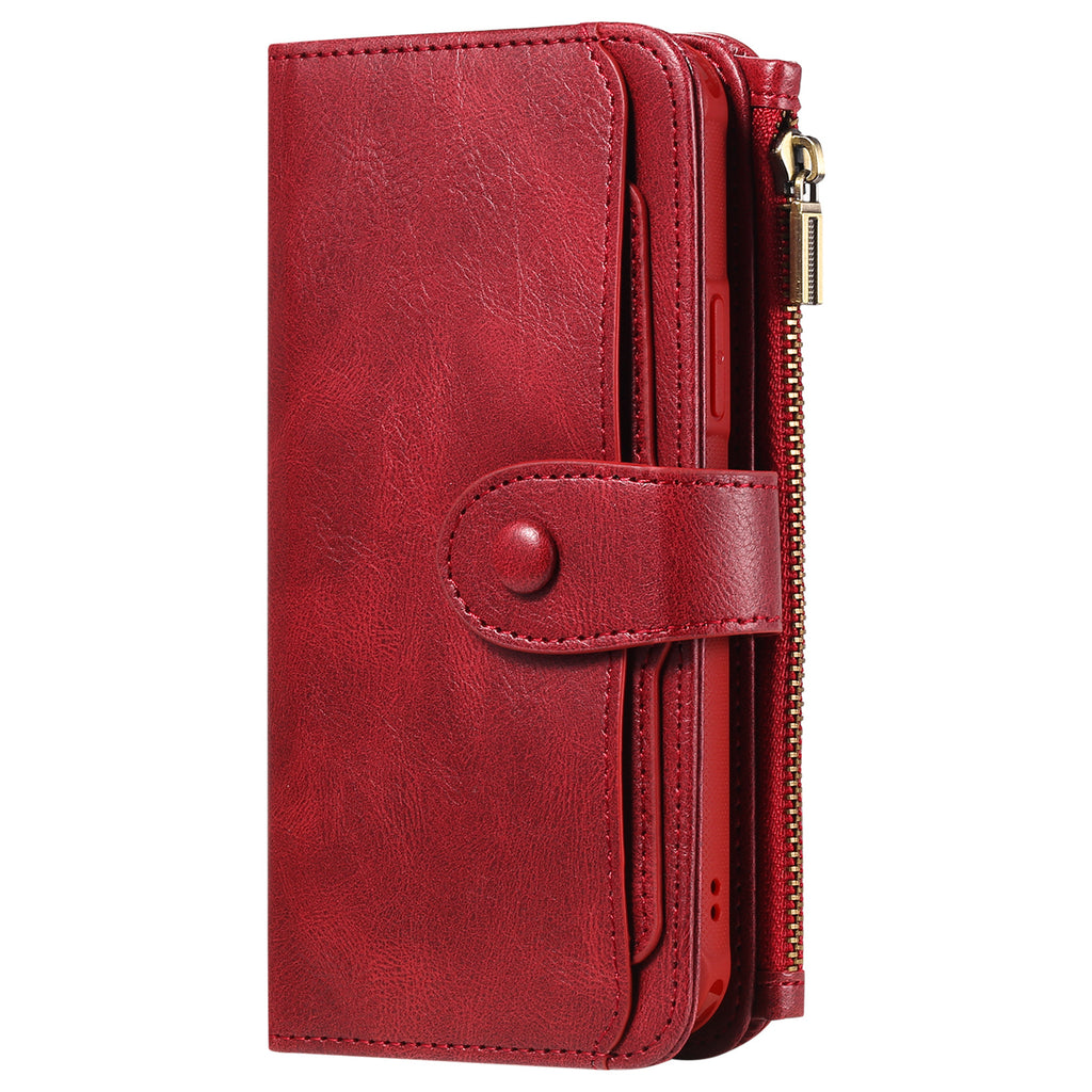 Applicable à 16 Mobile Phone Leather Case Retro Multi-fonction Card Wallet Split magnétique
