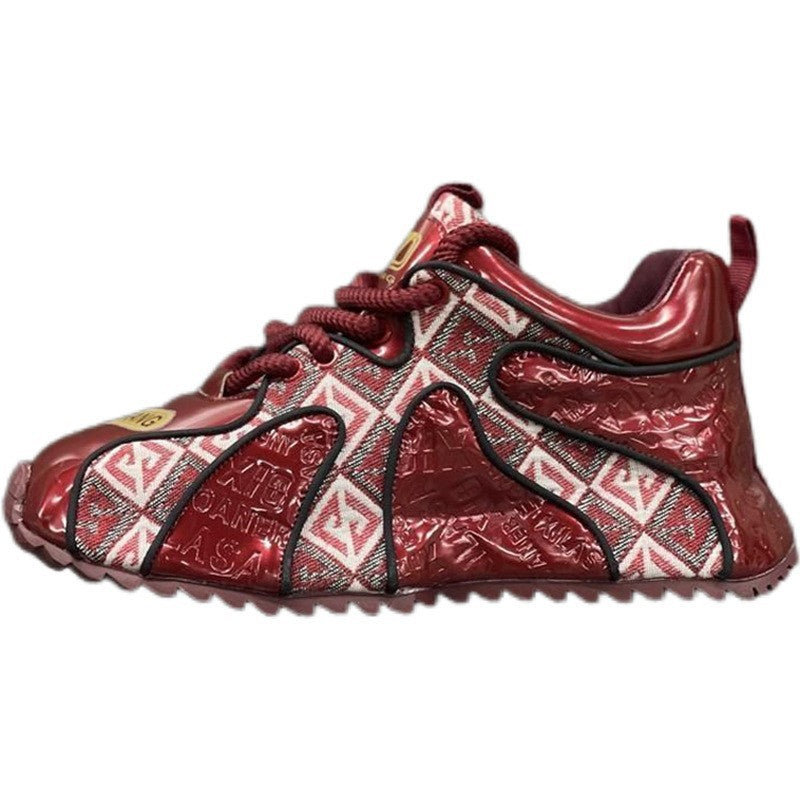 Men's Lightweight Bottom Thick Pitching Embroidery Youth Fashion Shoes