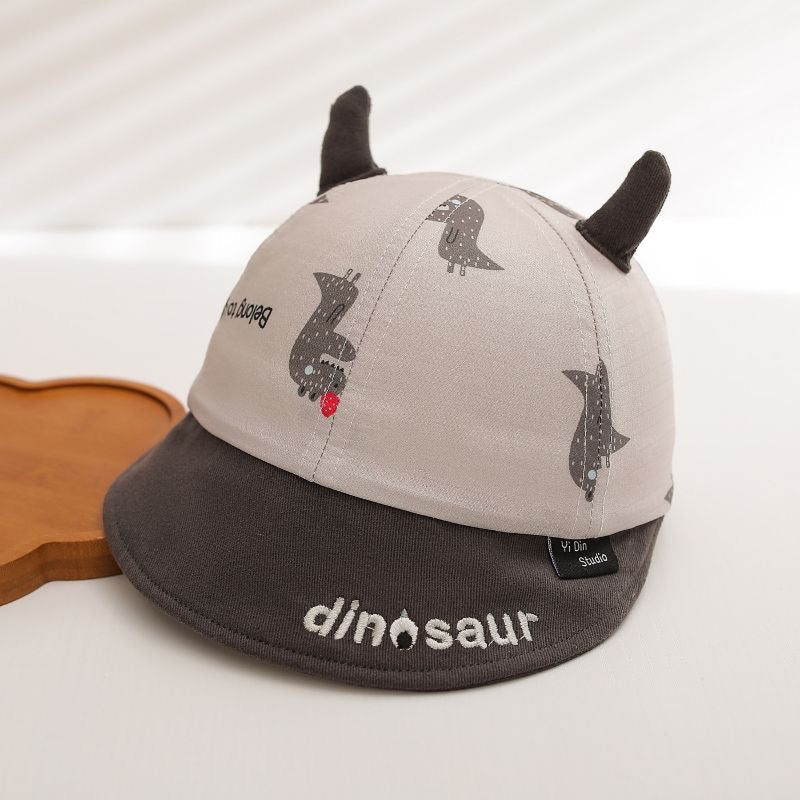Bébé Imprimé en trois dimensions Petit Dinosaure Soft Brimmed Baseball Cap avec Patchwork Emb