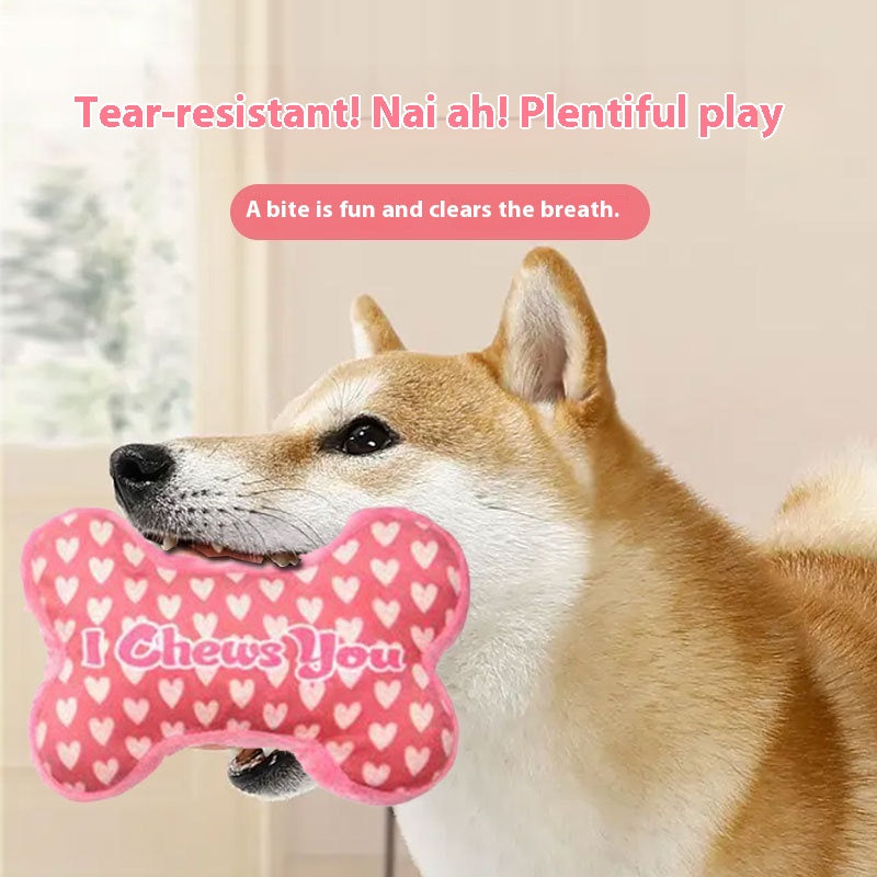Pet Plush Nettoyage des dents Vocalisation anti-acouphène Décompression Jouet Molaire