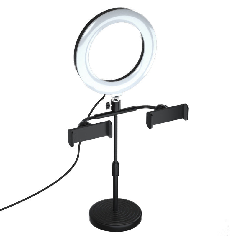 Disque de bureau Mobile Téléphone rétractable Double Chuck Fill Light Bracket