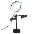 Disque de bureau Mobile Téléphone rétractable Double Chuck Fill Light Bracket