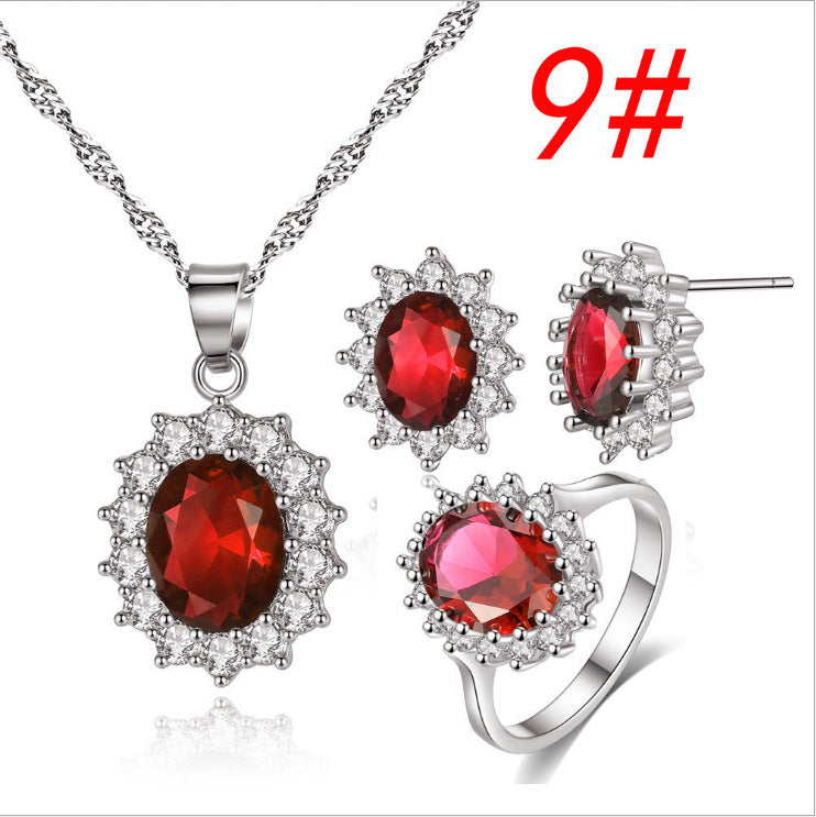 Ensemble de bijoux de tournesol Collier Anneau Boucles d'oreilles Boucles d'oreilles