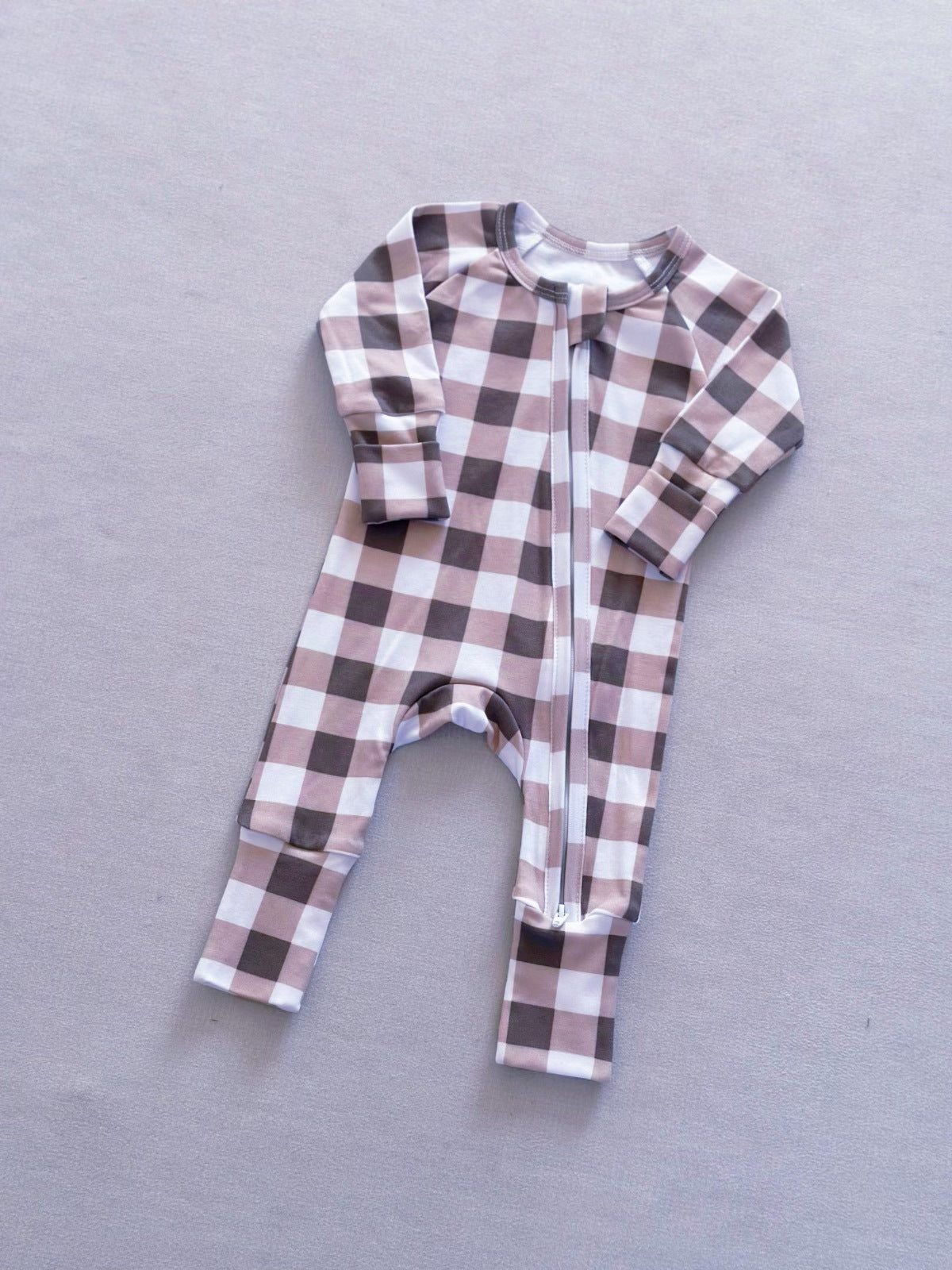 Nouveau style Baby Plaid Onesie Romper