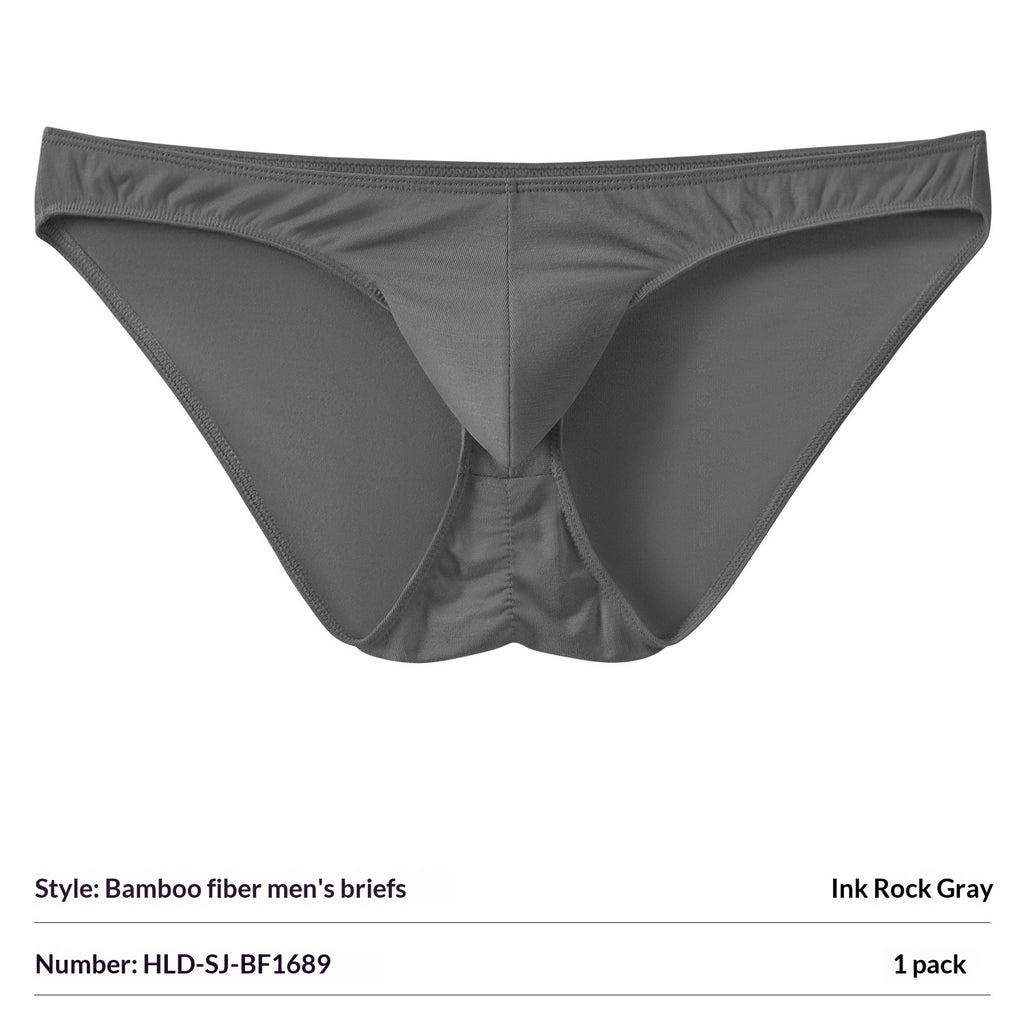 Bamboo Fiber Mens slips with Elephant-Trunk Pouch