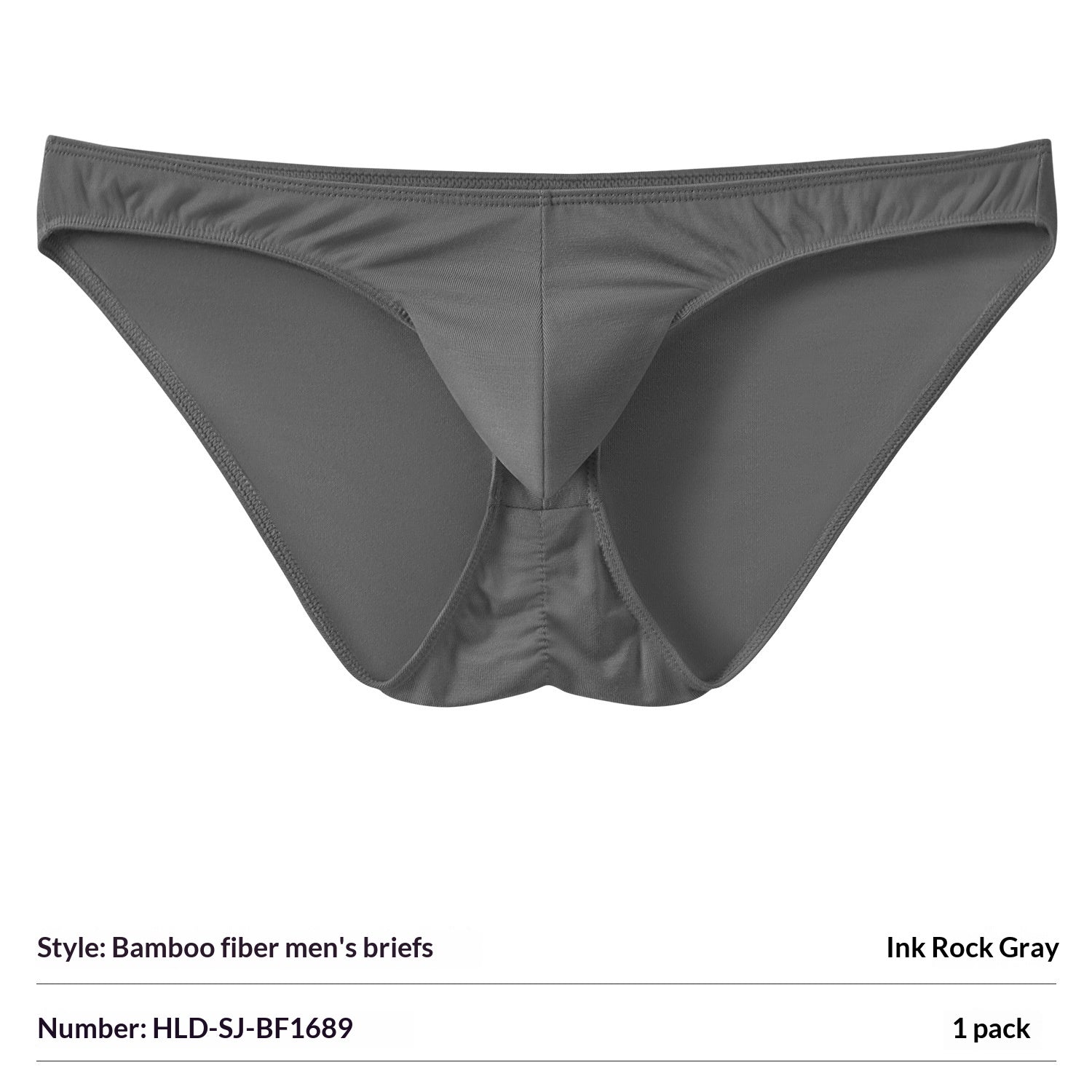 Bamboo Fiber Mens slips with Elephant-Trunk Pouch